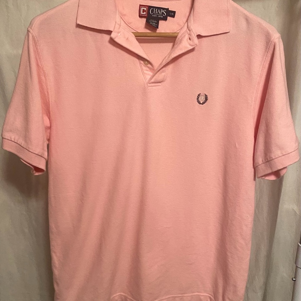 Chaps Polo Shirt Men’s Size L pink